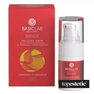 BasicLab BasicLab Odnowa i Stymulacja Serum 0,3% retinolu , 3% witaminy C i koenzymem Q10, 15 ml - Serum do twarzy - miniaturka - grafika 1