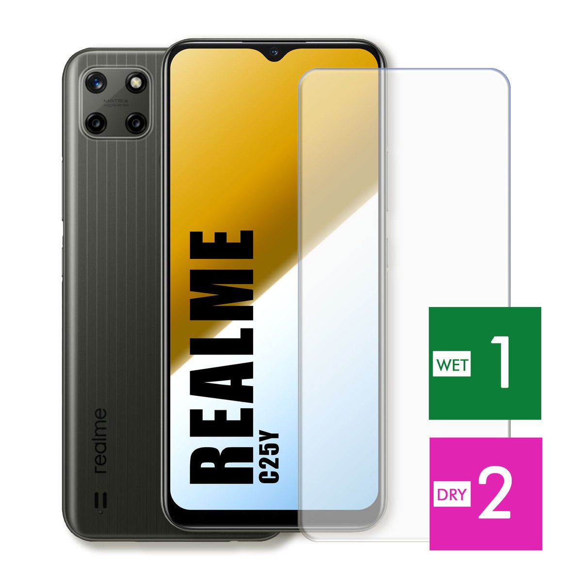 WZMOCNIONE SZKŁO DO REALME C25Y SZYBKA HARTOWANE 9H JAKOŚĆ