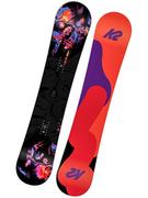 Deski snowboardowe - K2 FIRST LITE RED/ORANGE/BLACK snowboard damskie - 154 - miniaturka - grafika 1