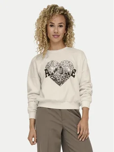 ONLY Bluza Lauren 15339833 Beżowy Regular Fit - Bluzy damskie - miniaturka - grafika 1