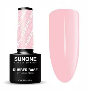 Sunone Rubber Baza kauczukowa Hybryda 5g Pink 06 - Lakiery hybrydowe - miniaturka - grafika 1