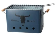 Grille - Niebieski przenośny grill z drewnianymi uchwytami - Fantazja - miniaturka - grafika 1