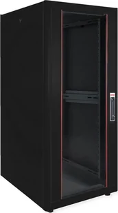 ROLINE Netzwerkschrank Basic 48,26cm 19Zoll 32 HE 600x600 BxT Glastor schwarz - Szafy rack - miniaturka - grafika 1