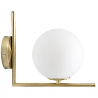Lampy ścienne - Mauro Ferretti Złoty Kinkiet Szklana Kula Glamy D 1711200000 - miniaturka - grafika 1