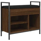 Szafki na buty - vidaXL Ławka na buty w kolorze brązowego dębu 65,5x32x57,5 cm Materiał drewnopochodny - miniaturka - grafika 1