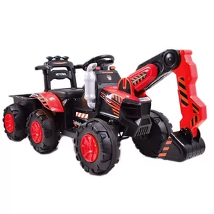 TRAKTOR, KOPARKA NA AKUMULATOR+PRZYCZEPA,PILOT /HT9158 - Pojazdy elektryczne dla dzieci - miniaturka - grafika 1