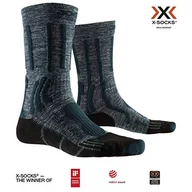 Skarpetki męskie - X-Socks Skarpety Trek X Linen Socks uniseks zielony Forest Green/Opal Black 45-47 XS-TS02S19U - miniaturka - grafika 1