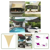 Parasole ogrodowe - The Living Store Żagiel przeciwsłoneczny - piaskowy - 5x7x7 m - 100% poliester - Żagiel Przeciwsłoneczny - miniaturka - grafika 1