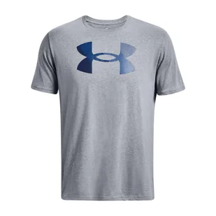 Koszulka fitness męska Under Armour Big Logo Fill steel - Koszulki sportowe męskie - miniaturka - grafika 1