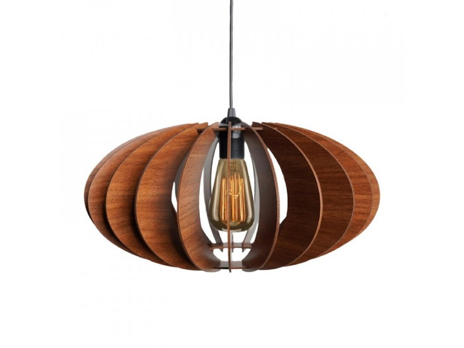 Luxel Avize Boomerang AV14 lampa wisząca lampa sufitowa E27 lampa wewnętrzna lampa sufitowa lampa wisząca orzech włoski
