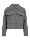 Kurtki damskie - Vila Kurtka koszulowa "Daphne" w kolorze szarym - miniaturka - grafika 1