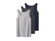 Koszulki i topy damskie - esmara® Podkoszulki damskie z bawełną, 3 sztuki (Granatowy/szary, XL(48/50)) - miniaturka - grafika 1