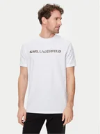 Koszulki męskie - KARL LAGERFELD T-Shirt 755053 542221 Biały Regular Fit - miniaturka - grafika 1