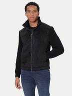 Kurtki męskie - Guess Kurtka z imitacji skóry M5BR79 Z5570 Czarny Regular Fit - miniaturka - grafika 1