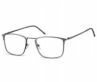 Okulary korekcyjne, oprawki, szkła - Sunoptic Oprawki korekcyjne zerówki okulary męskie prostokątne 893C czarny + grafitowy - miniaturka - grafika 1