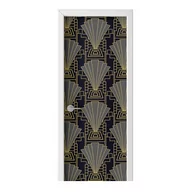 Naklejki na ścianę - Naklejka na drzwi HOMEPRINT Złoty wzór Art Deco 85x205 cm - miniaturka - grafika 1