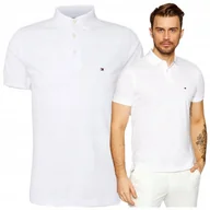 Koszulki męskie - biala polowka meska tommy hilfiger koszulka polo meska PREMIUM biala polowka meska tommy hilfiger koszulka polo meska PREMIUM r.M - miniaturka - grafika 1