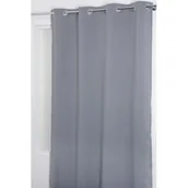 Zasłony - Zasłona na przelotkach 135 x 240 cm szara - miniaturka - grafika 1