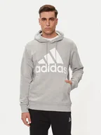 Bluzy męskie - adidas Bluza Essentials French Terry Big Logo IC9364 Szary Regular Fit - miniaturka - grafika 1