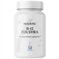 Witaminy i minerały - Holistic B-12 Folsyra, 90 tabletek do ssania - miniaturka - grafika 1