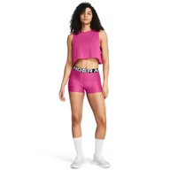 Spodnie sportowe damskie - Damskie legginsy krótkie treningowe Under Armour UA HG Authentics Shorty - różowe - UNDER ARMOUR - miniaturka - grafika 1