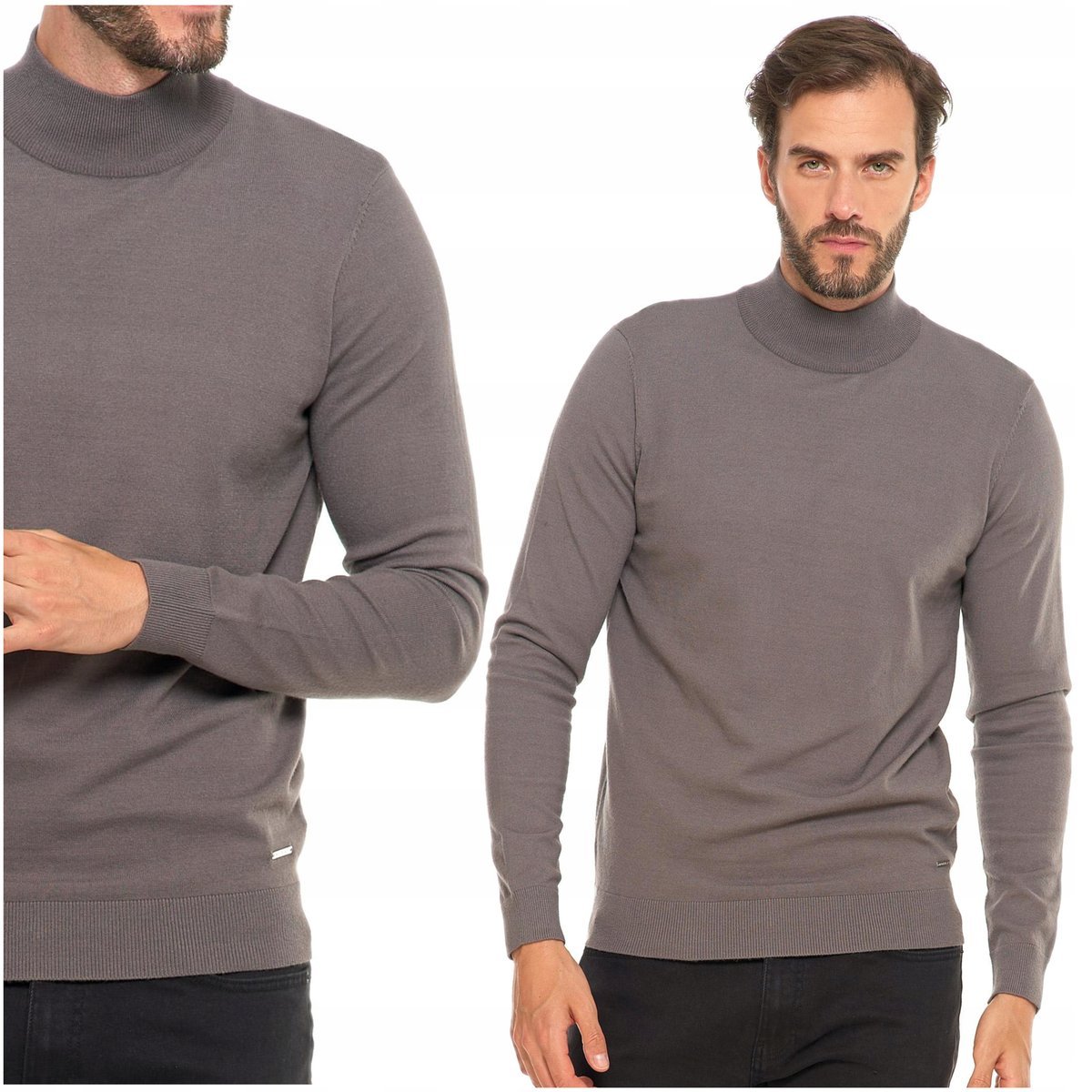 Elegancki SWETER MĘSKI Półgolf Klasyczny Ze Stójką Stylowy MORAJ XXL