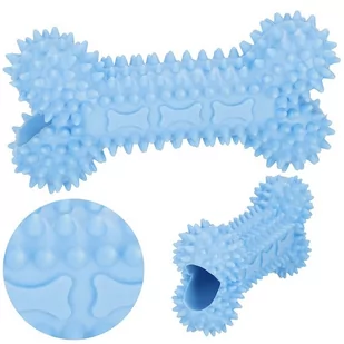 Zabawka dla psa do aportowania kość gryzak gumowy niebieski - Zabawki dla psów - miniaturka - grafika 1