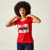 Koszulki i topy damskie - Regatta Damska koszulka Filandra VIII Czerwony, Cotton, Rozmiar: 40 - miniaturka - grafika 1