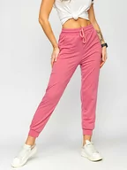 Spodnie sportowe damskie - Różowe spodnie dresowe damskie Denley YY27NM - miniaturka - grafika 1