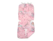 Akcesoria do fotelików - Wkładka do wózka BOBONO minky - jednorożce różowe - miniaturka - grafika 1