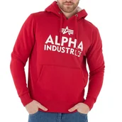 Bluzy męskie - Bluza Alpha Industries Foam Print Hoodie 143302328 - czerwona - miniaturka - grafika 1