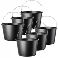 Wiadra i kastry budowlane - Wiadro budowlane Bado 20L, czarne 6 szt. - miniaturka - grafika 1