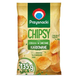 Przysnacki - Chipsy ziemniaczane o smaku śmietanowo - cebulowym - Chipsy - miniaturka - grafika 1