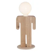 Noże stołowe - Drewniana lampa stołowa Homemania Decor Lui&Lei - miniaturka - grafika 1