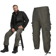 Odzież taktyczna i umundurowanie - Spodnie Długie Męskie BRANDIT Pure Vintage - Olive XXL - miniaturka - grafika 1