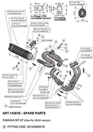 Części motocyklowe - Zestaw uchwytów do rury wydechowej LeoVince Układ wydechowy do Yamaha MT07 - miniaturka - grafika 1