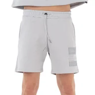 Spodnie sportowe męskie - Spodenki Alpha Industries Patch Short LF 136360666 - szare - miniaturka - grafika 1
