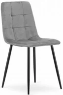 Krzesła - Jasnoszare pikowane krzesło tapicerowane A2-B82 - miniaturka - grafika 1