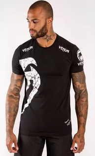 Koszulki sportowe męskie - Venum T-Shirt Koszulka Giant Black/White - grafika 1