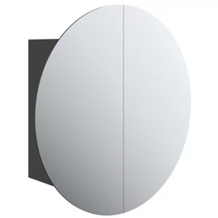 Lumarko Szafka łazienkowa z lustrem i LED, czarny, 47x47x17,5 cm - Toaletki - miniaturka - grafika 3