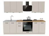 Meble kuchenne - Zestaw Mebli Kuchennych Presto 260 Cm Płyta Laminowana Kaszmir /Lamela Kaszmir - miniaturka - grafika 1