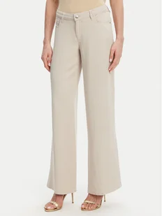 Guess Jeansy W4GA96 WDP85 Beżowy Wide Leg - Spodnie damskie - miniaturka - grafika 1