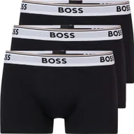Majtki męskie - Męskie bokserki BOSS Spodnie kąpielowe bawełna stretch 3-pak XXL 3xczarny/biały pas - miniaturka - grafika 1