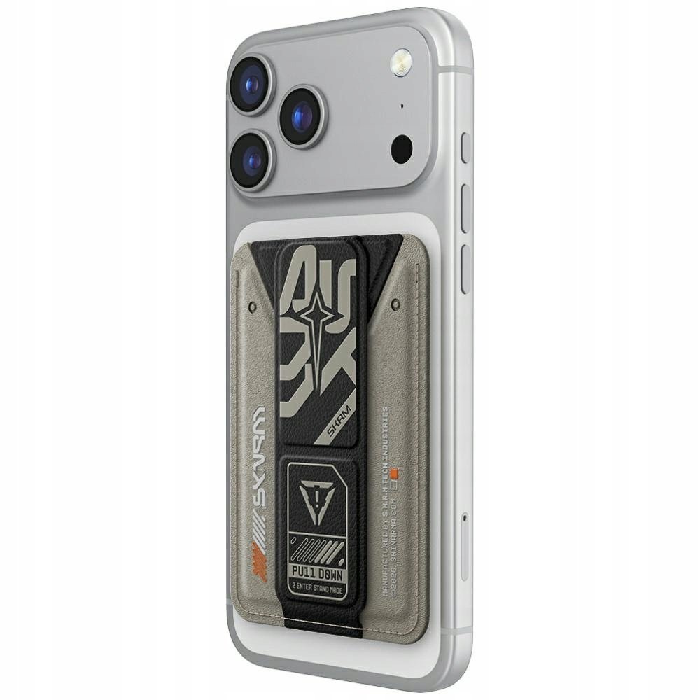 Portfel Skinarma Kado Aegis Magnetic Cardholder Grip Stand szary