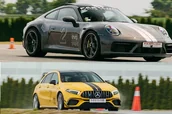 Czasopisma - Porsche 911 4 GTS vs Mercedes AMG A45s – Tor Łódź, Tor Modlin - miniaturka - grafika 1