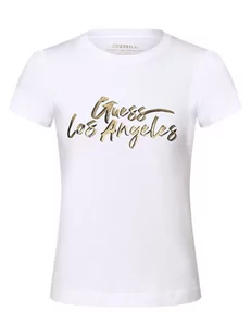 GUESS - T-shirt damski, biały - Koszulki i topy damskie - miniaturka - grafika 1