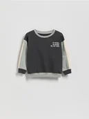 Bluzki dla niemowląt - Reserved - Bawełniany longsleeve - ciemnoszary - miniaturka - grafika 1