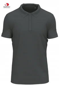 Koszulka POLO Męska Polówka Elastic BAWEŁNA JAKOŚĆ STEDMAN 9640 SZARA 3XL - Koszulki męskie - miniaturka - grafika 1