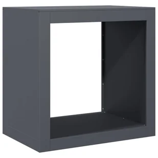 vidaXL Stojak na drewno opałowe, antracytowy, 60x40x60 cm, stalowy - Wózki magazynowe - miniaturka - grafika 1
