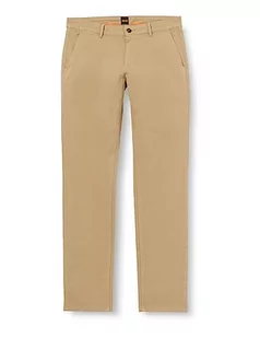 BOSS Męskie spodnie chinosy, slim fit, z elastycznej bawełny twill, Light/Pastel Brown239, 34W / 34L - Spodenki męskie - miniaturka - grafika 1